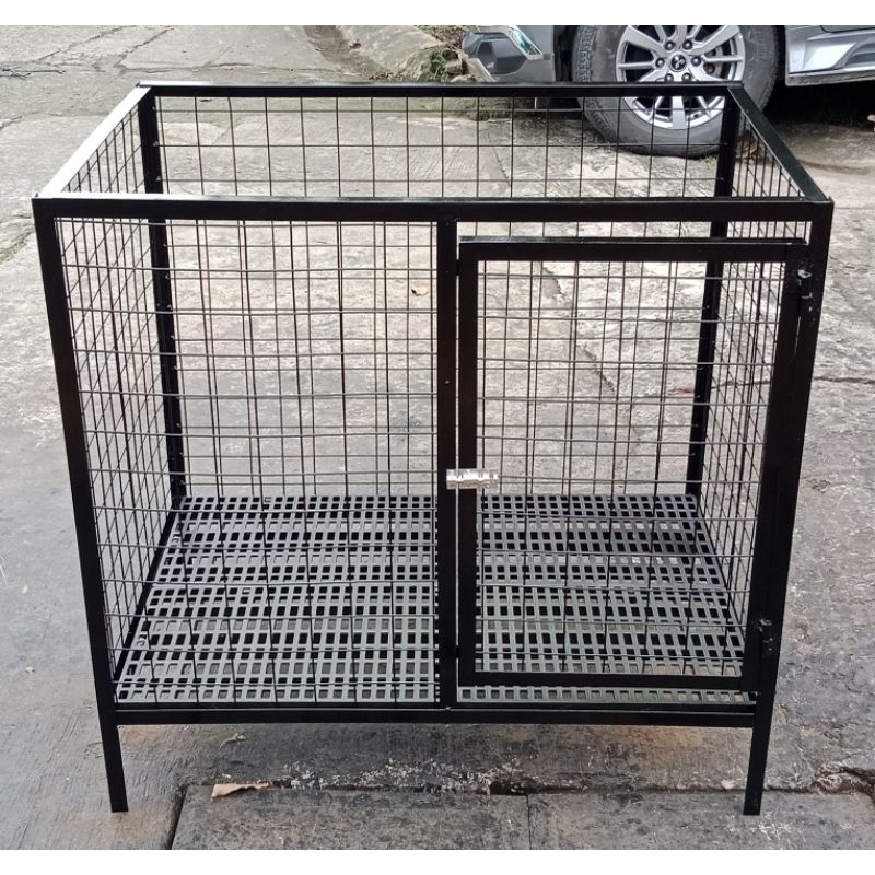 Open top shop dog cage