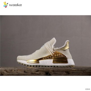 Pharrell williams hu store holi nmd mc gold