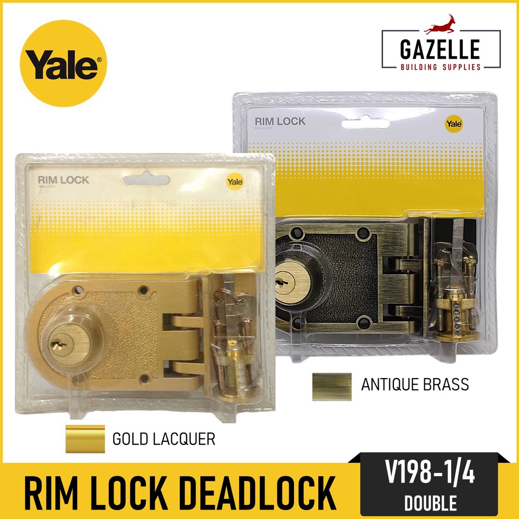 Yale Rim Lock Gate Lock Deadlock Dead Bolt Single/Double Cylinder Night ...