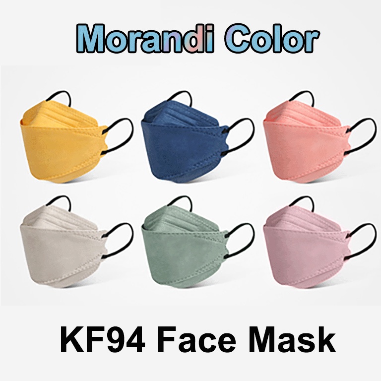 50Pcs 4Ply Korean Original Medical Grade KF94 Face Mask Morandi Color