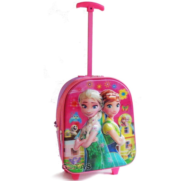 uetz Newest Frozen 7D 2K Pink Trolley Wheel Bag Pink Trolley ...