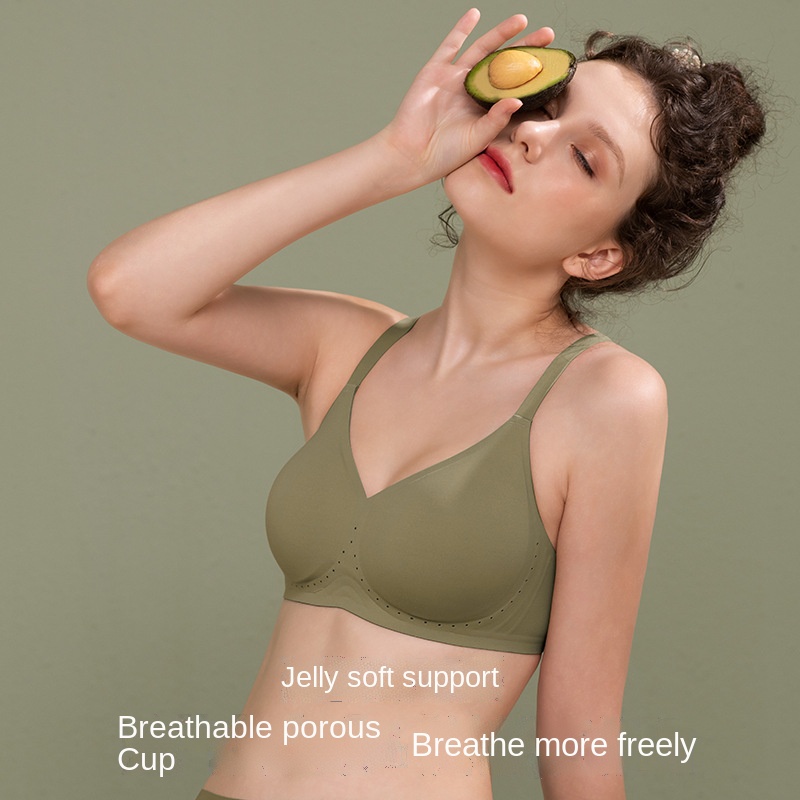 Ultra-thin, Traceless, Gathered Side, Adjustable Full Cup, Small Bra