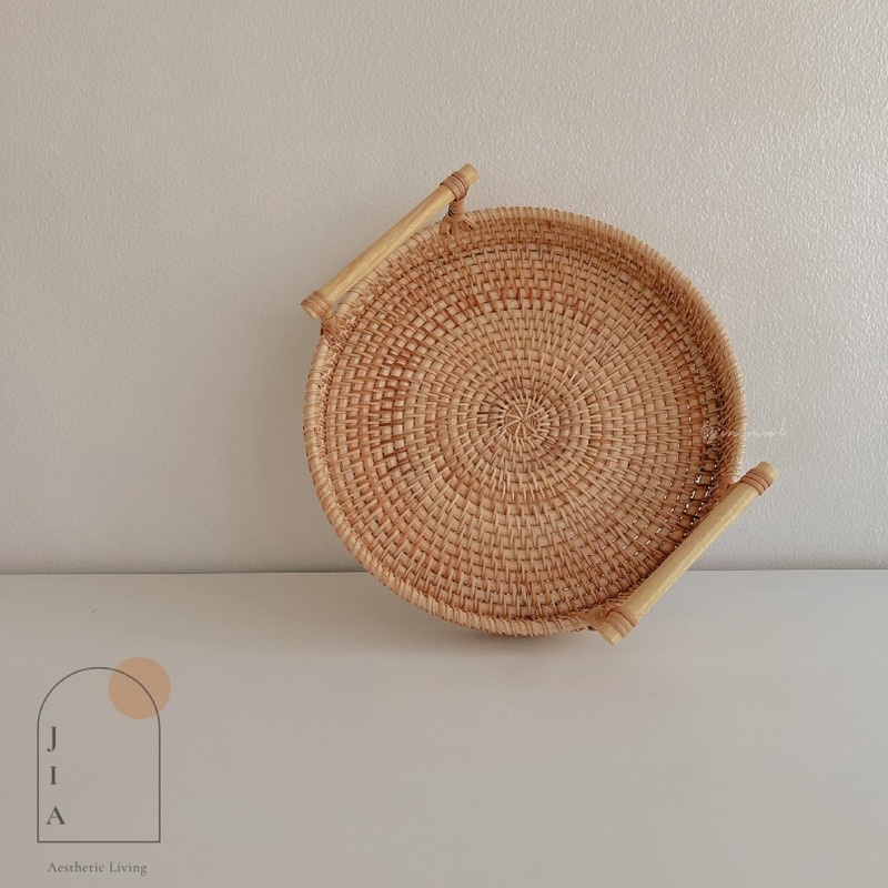 Effie Aesthetic Rattan Weaved Tray Decor | Shopee Philippines