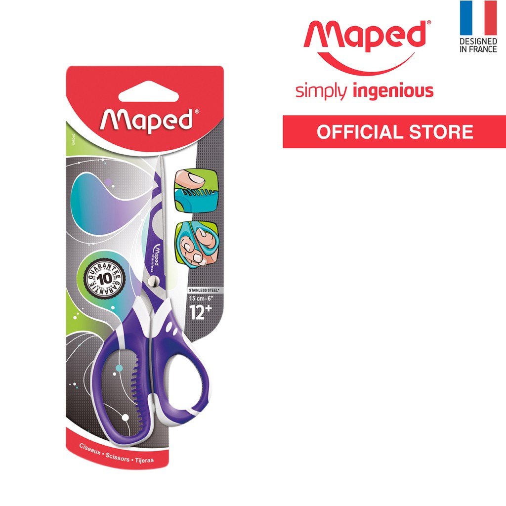 MAPED Zenoa Fit Scissors |Gunting|With Stylish blade design|With Soft ...