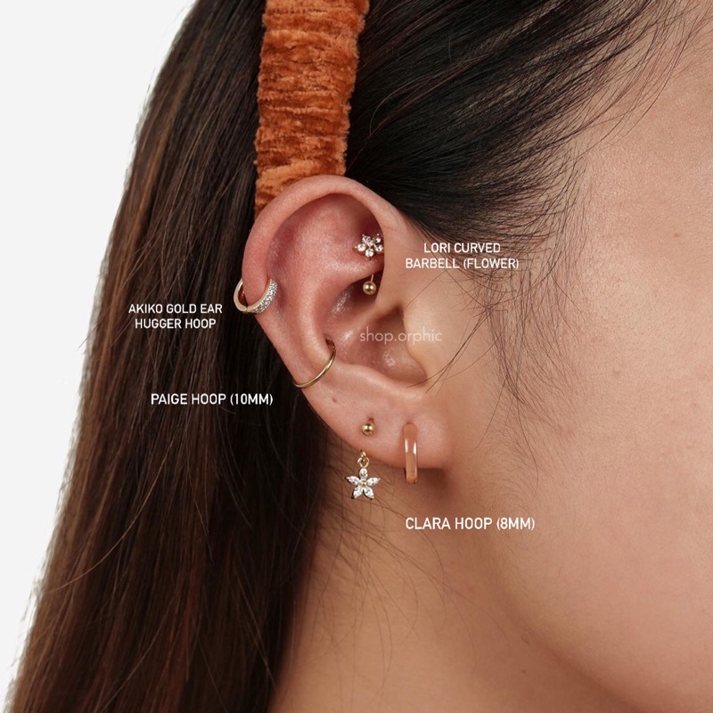 orphic. Paige Silver Hoop Earring Helix Conch Daith Tragus Rook Seamless Clicker Earring Stainless Shopee Philippines