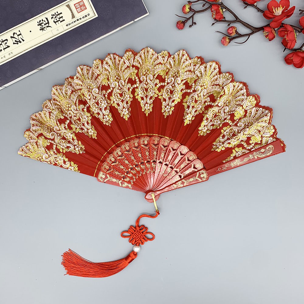 Single Flower Fan Chinese Fan Dance Fan Wing Chun Fan Plastic Fan ...
