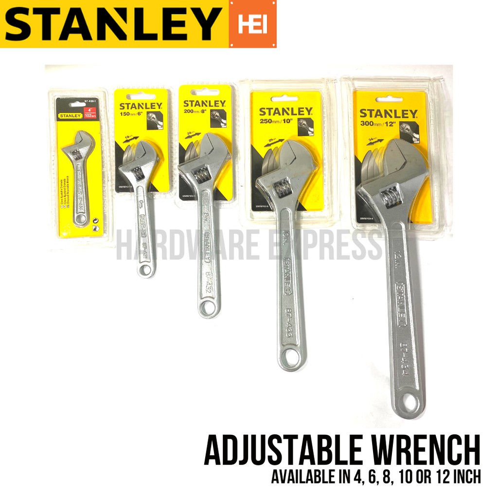 adjustable wrench sizes