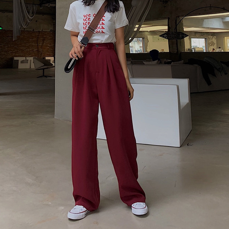 Big size Wide Leg Pants 2020 Spring Summer Fashion Female Loose Straight  Casual Trousers