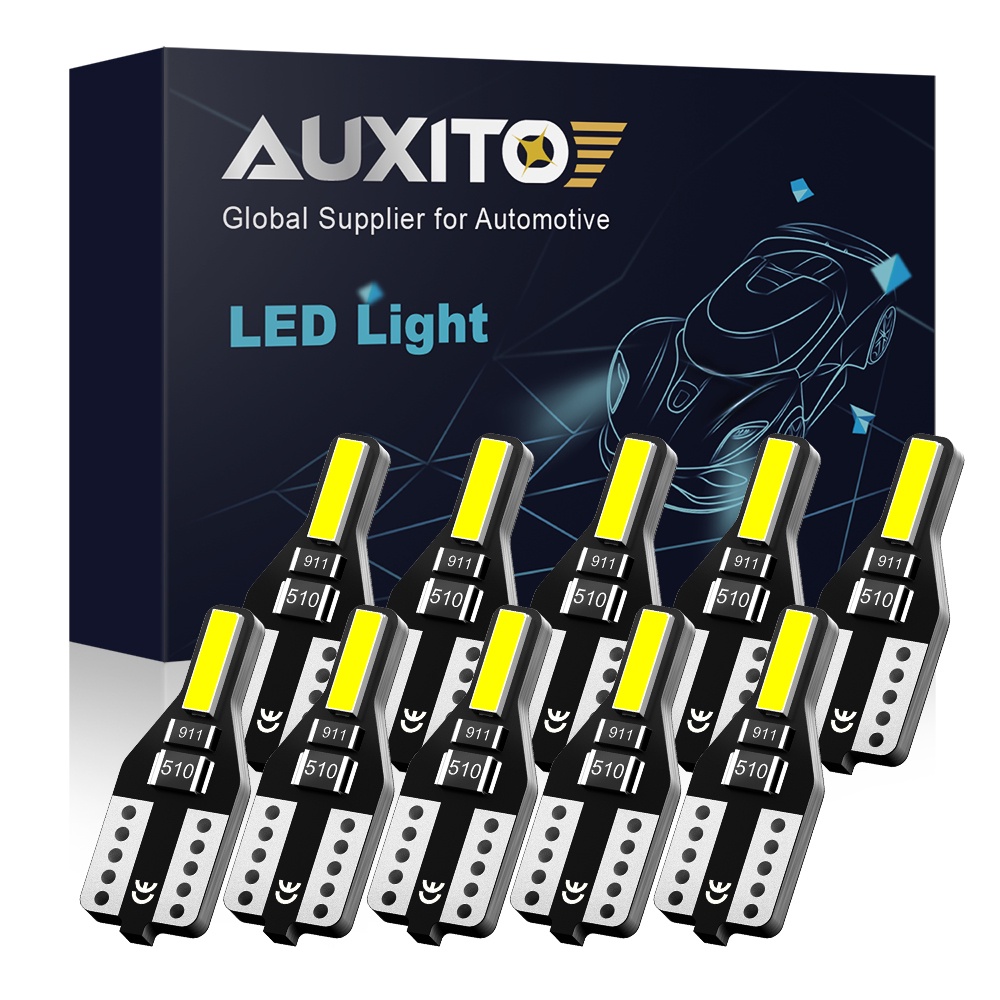 AUXITO 20pc T10 168 194 LED Interior Kit – 6000K White, Side Marker & License Plate Bulbs