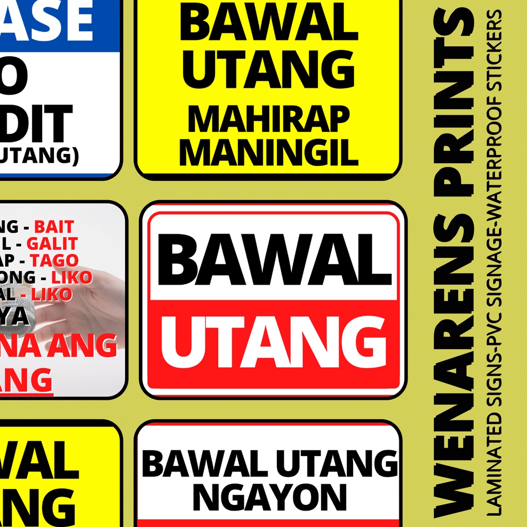 Bawal Signboard Tagalog Pvc Laminated Sign Waterproof vrogue.co