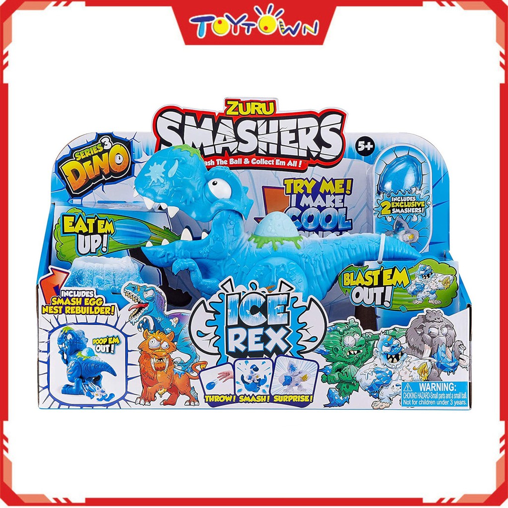 Zuru Smashers Dino Ice Age Mini Surprise Frozen Triceratops Orange