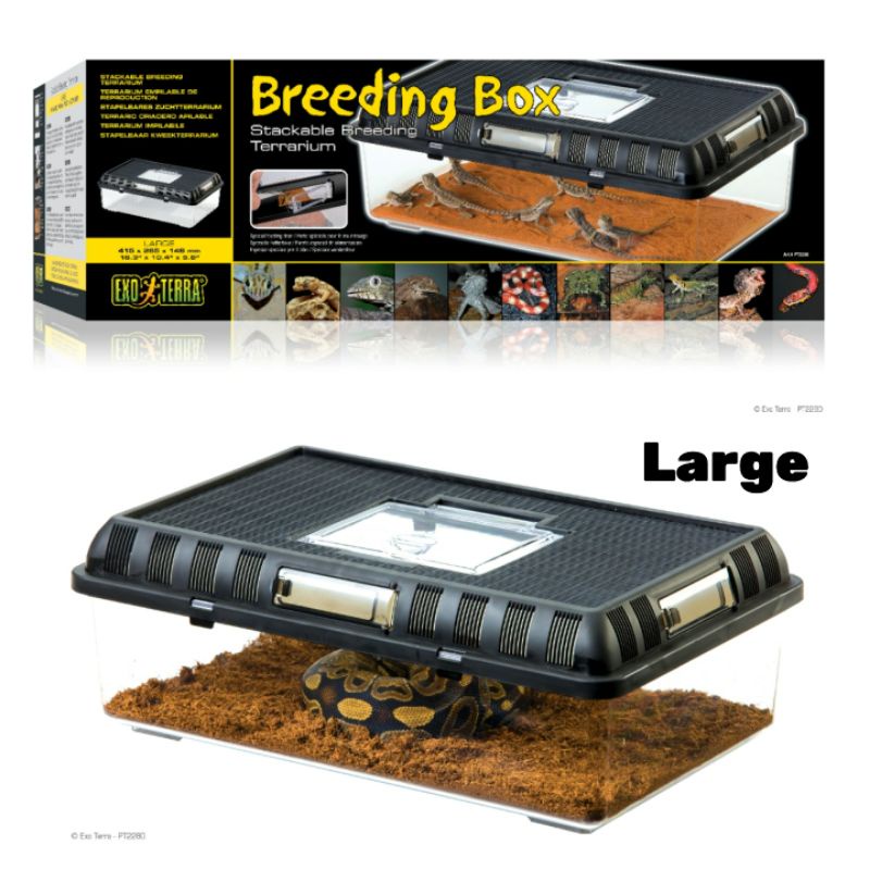 Exo Terra Breeding Box Large Stackable breeding terrarium Reptile box