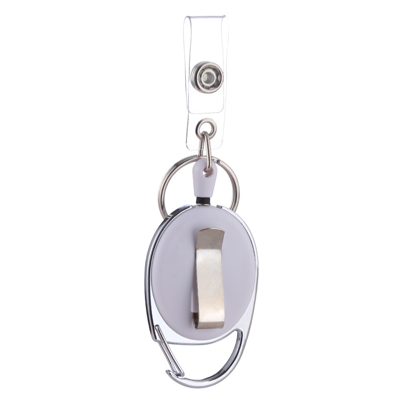 Retractable Keychain Reel Pull Key ID Card Badge Tag Clip Holder ...