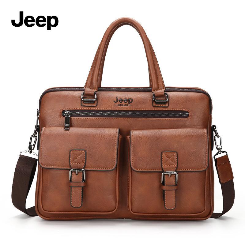 Ready stock 2022 Jeep Buluo PU leahter men s hand bag business bag messenger bag Shopee Philippines