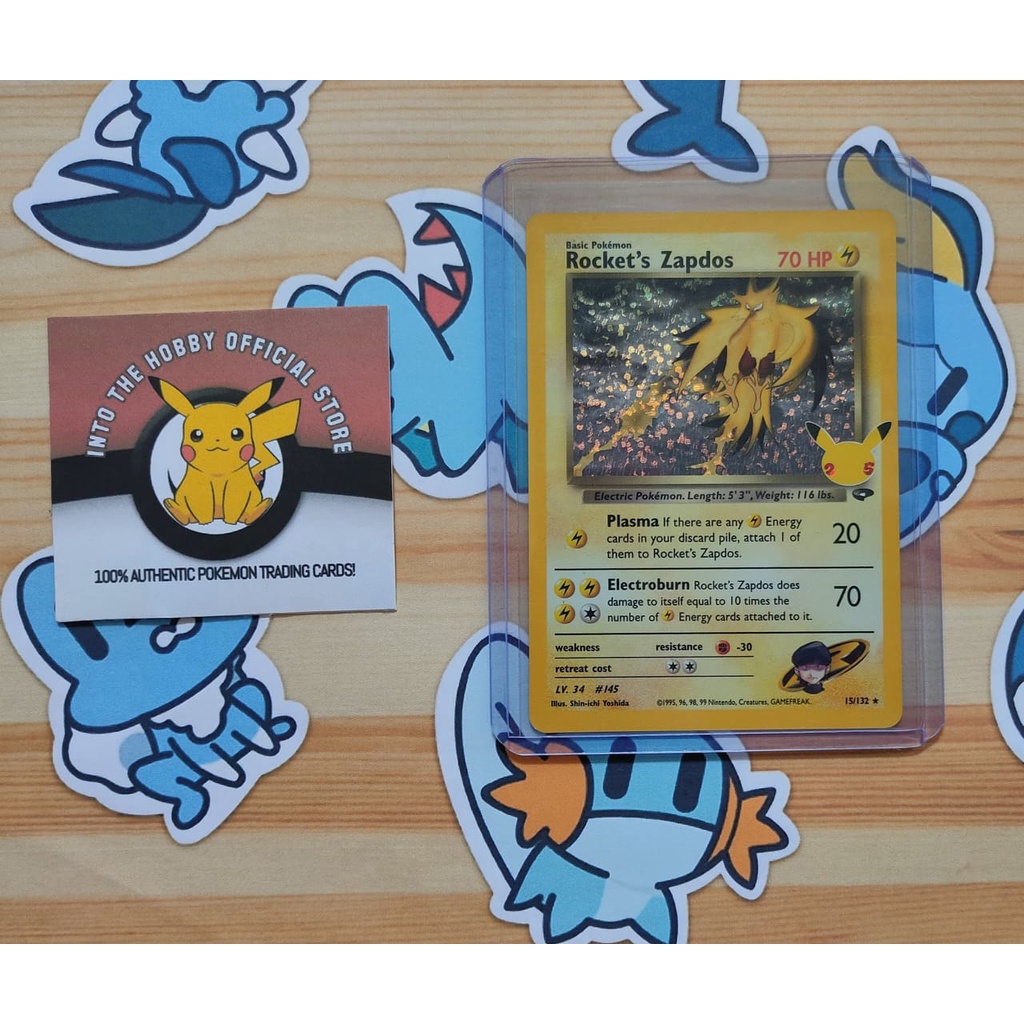 Rocket's Zapdos 15/132 Holo Rare (Pokemon Celebrations) Shopee