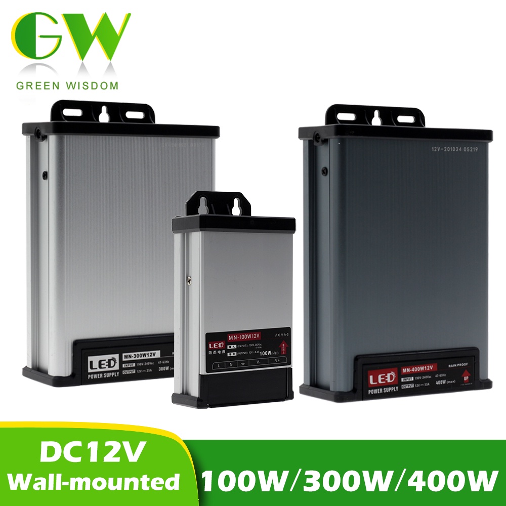 Wall Mount LED Power Supply AC190-240V DC12V 24V 100W 300W 400W Wall ...