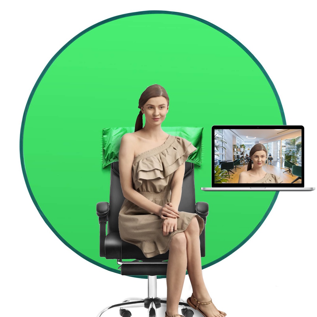 Collapsible cam Background Portable Chair Green Screen Backdrop