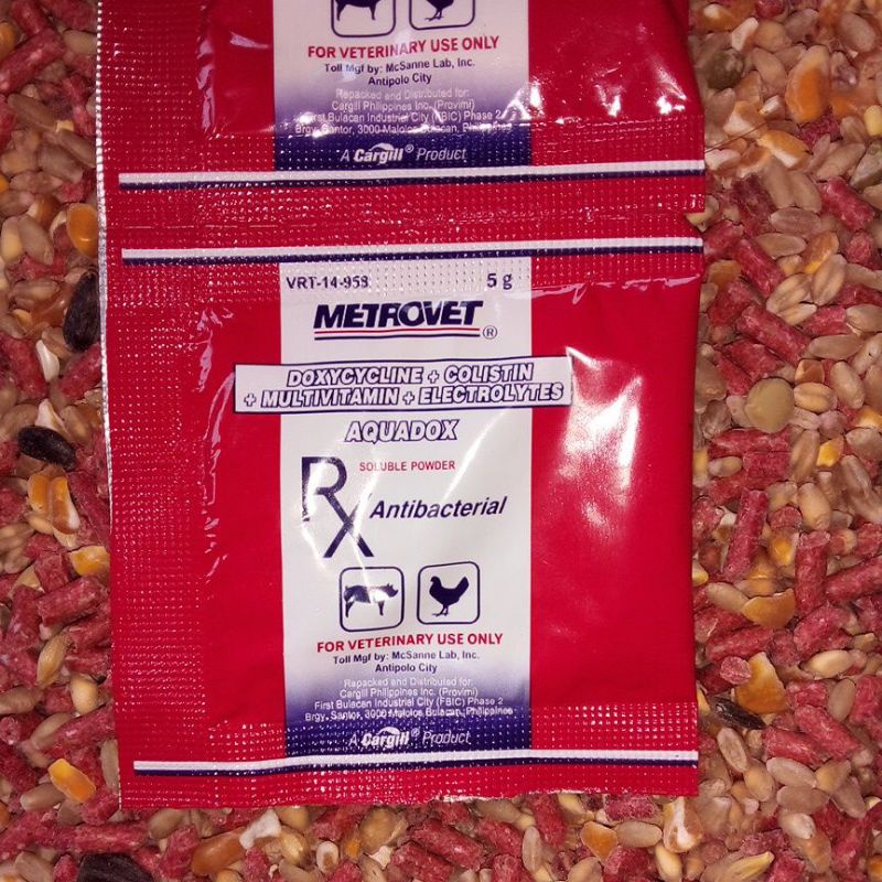 AQUADOX 5g(DOXYCYCLINE+COLISTIN+MULTIVITAMIN+ELECTROLYTES)METROVET