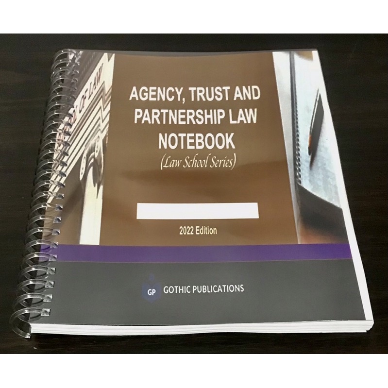 (Codal-Law School) Agency, Trust and Partnership Law Notebook | Shopee ...