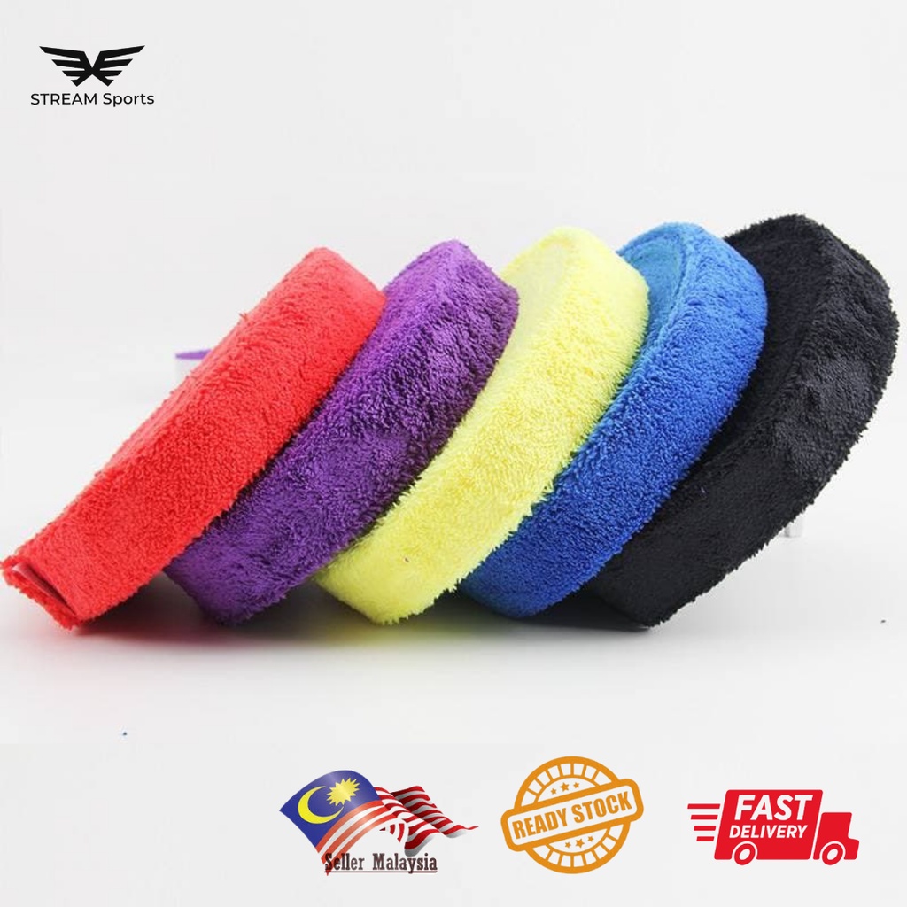 Badminton Racket Cotton Towel Roll grip 10 meter 5M Kain absorb sweat ...
