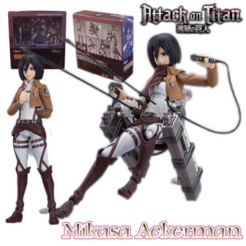 OEM 15cm Figma 203 Anime Attack On Titan Mikasa Ackerman Bootleg Action ...