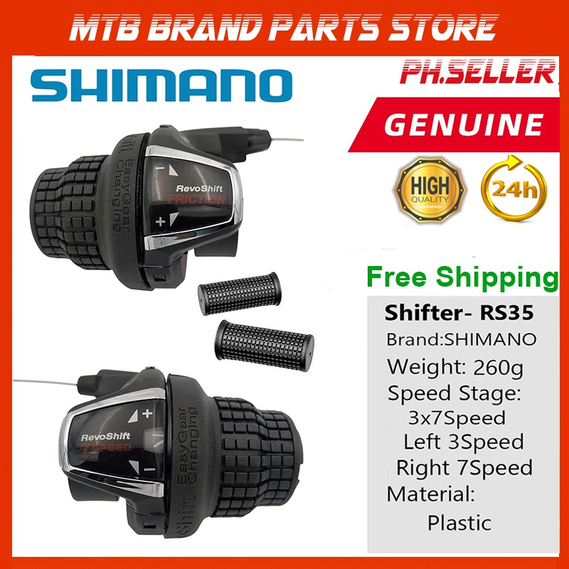 Ensemble Combiné Manette/frein Shimano SL-RS40 – 7 Vitesses, Triple 3x7, Twist, Argenté (occasion)