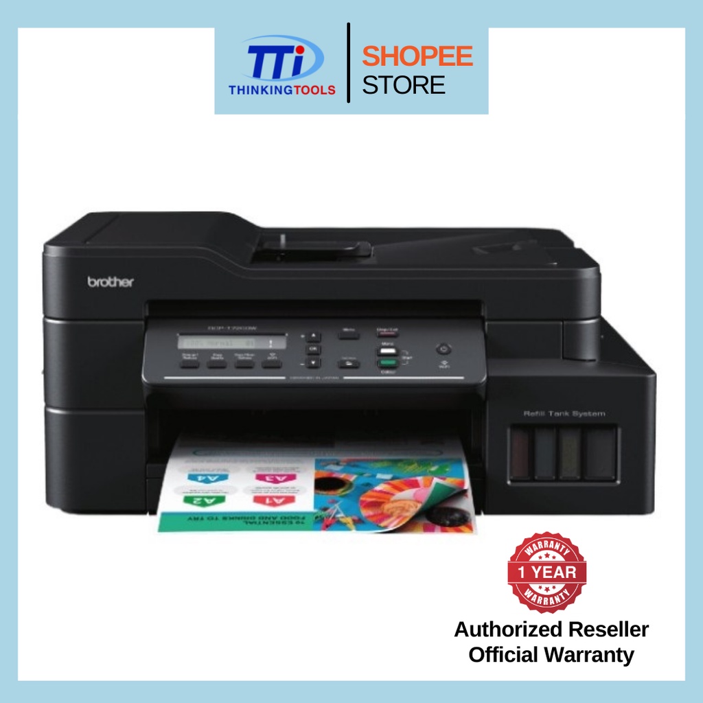 BROTHER DCP-T720DW (INK TANK) 3IN1 INKJET PRINTER W/ WIFI, DUPLEX, ADF ...