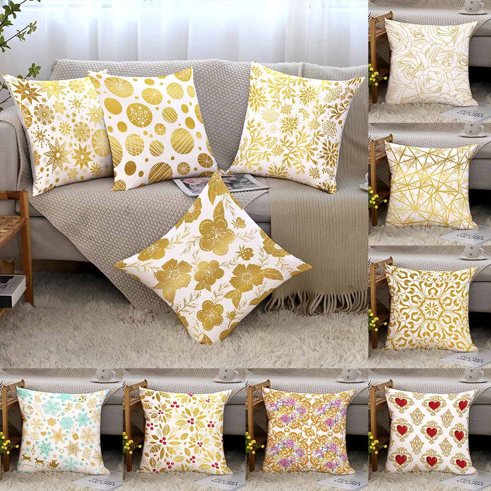 Golden Series Sofa Throw Pillow Cover Printed Home Decoration Pillow