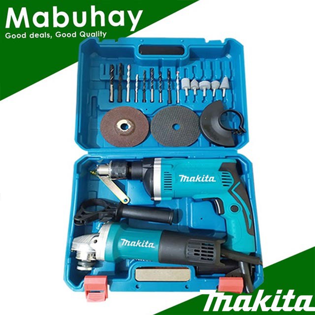 Makita grinder and drill set sale