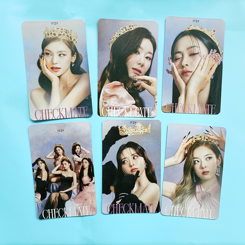 6pcs/set ITZY photocards CHECKMATE collection card Postcard | Shopee ...