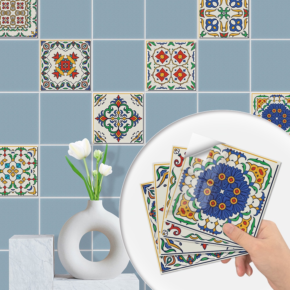 Tile stickers bathroom kitchen decoration waterproof PVC European-style ...