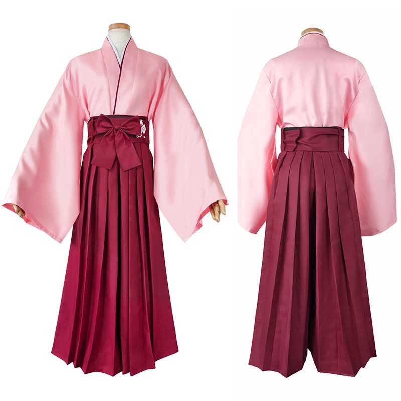 Fate/Grand Order Game Okita Soji Cos Suit Sakura Powder Kimono Cosplay ...