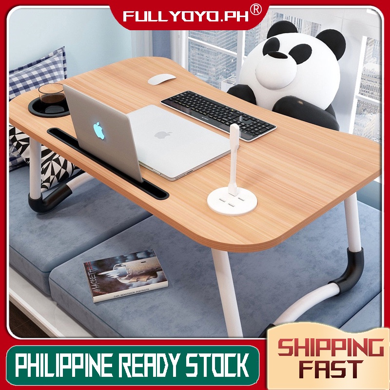 COD Foldable Lazy Bed Desk Lazy Table Portable Laptop Wooden Table with ...