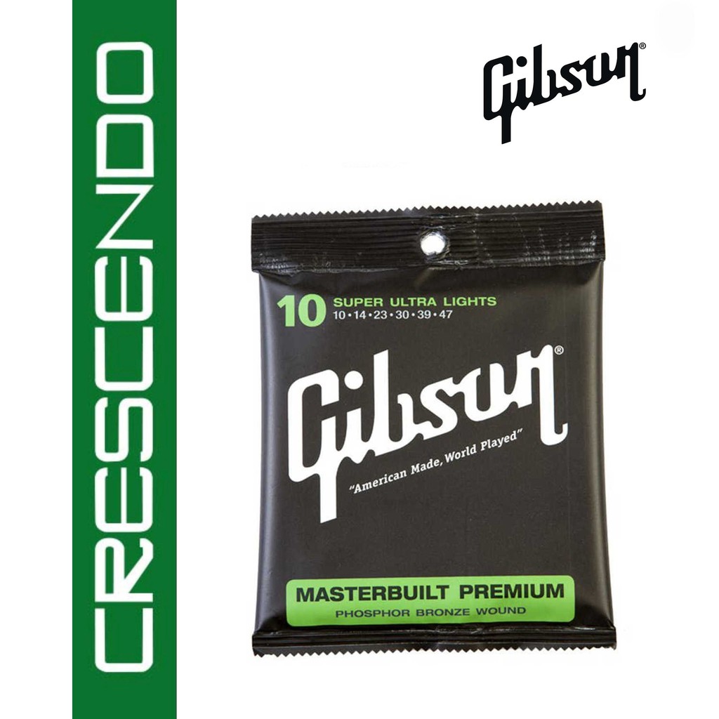 Gibson Coated Phosphor Bronze Acoustic Guitar Strings - Ultra-Light