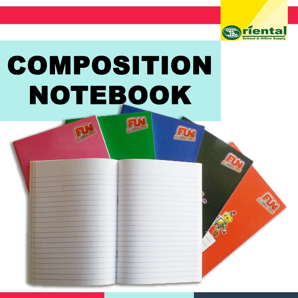 Set of 10 Composition Colored Plain Notebook 80 leaves Assorted Colors ...