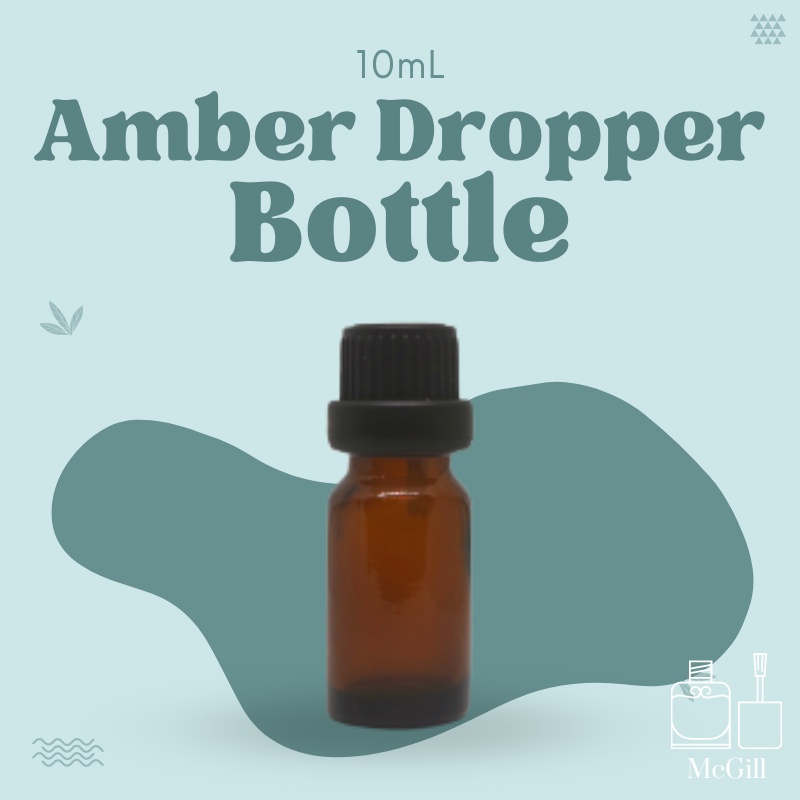 10mL Empty Amber essential oil Dropper Bottle with Reverse / Vertical ...