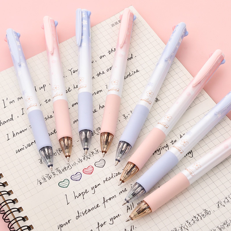 Deli 0.7mm Ballpen 1PCS Spring Pressed Ballpoint Pen Student School ...