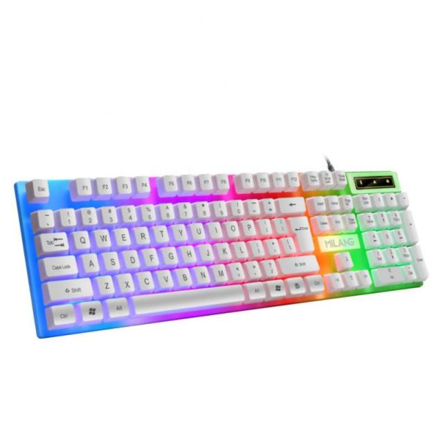 T6 Gaming Keyboard RGB Backlit Keyboard Set USB Wired Gaming Mouse Kit ...