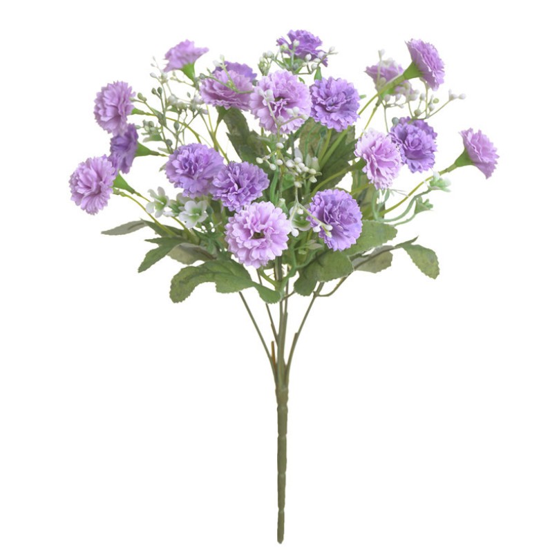 20 Heads/Bouquet Artificial Carnation Silk Carnation Flowers Bride ...