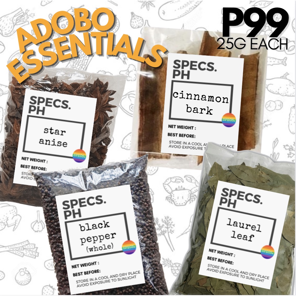 Adobo Essentials (25g/each)(star anise, laurel, cinnamon & black