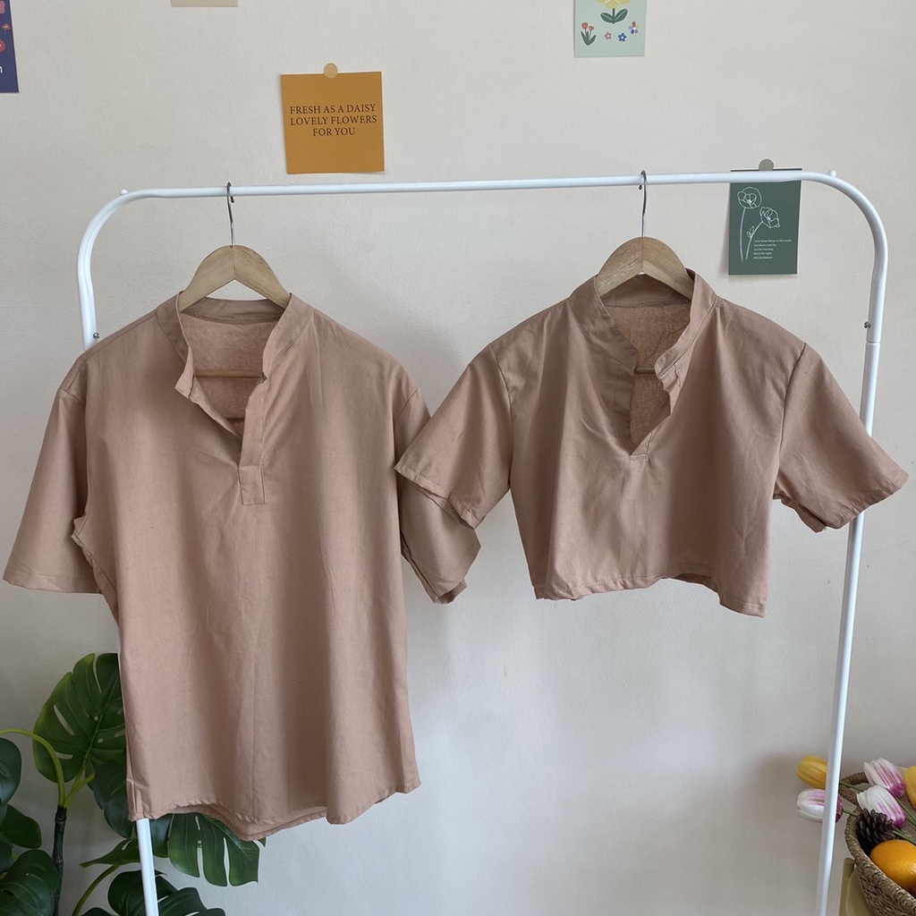 ML Couple Shirt Minimalist Style Comfortable Linen (Linen Shirt ...