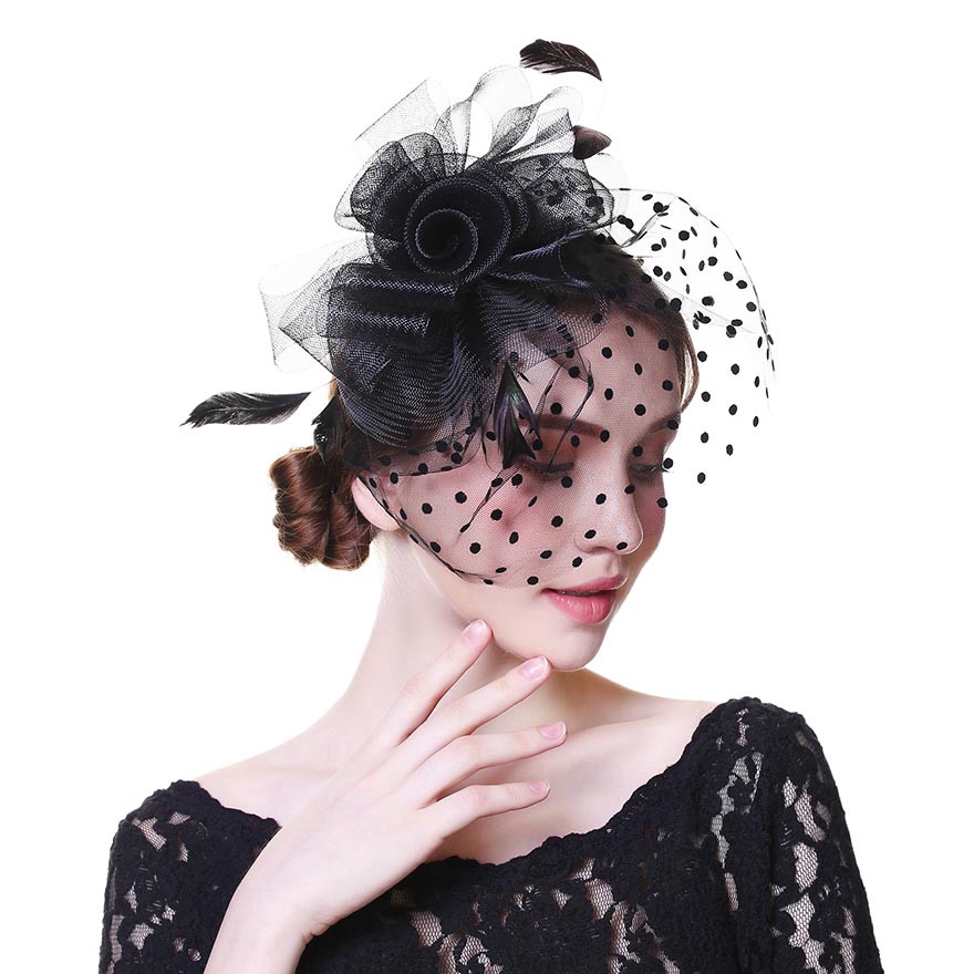 European Old fashioned Women Fascinator Hat Mesh Feather Fedoras Clip Dancing Party Hair Accessories Shopee Philippines