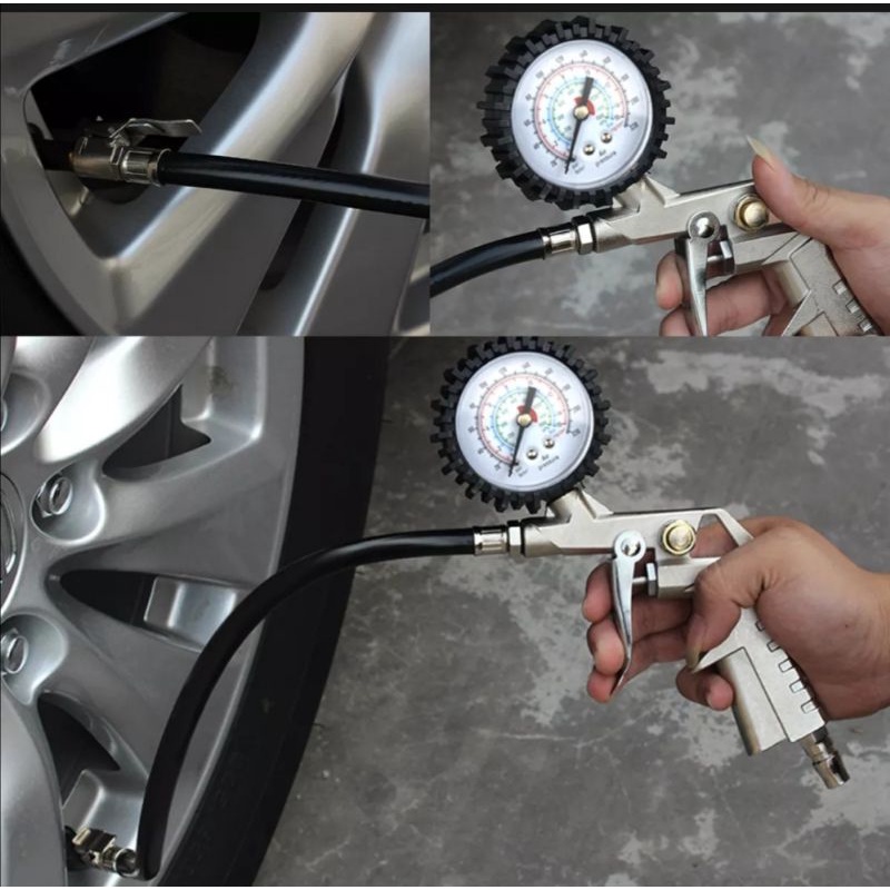 heavy-duty Tire Air Inflator Guage | Deflator Gun | Shopee Philippines