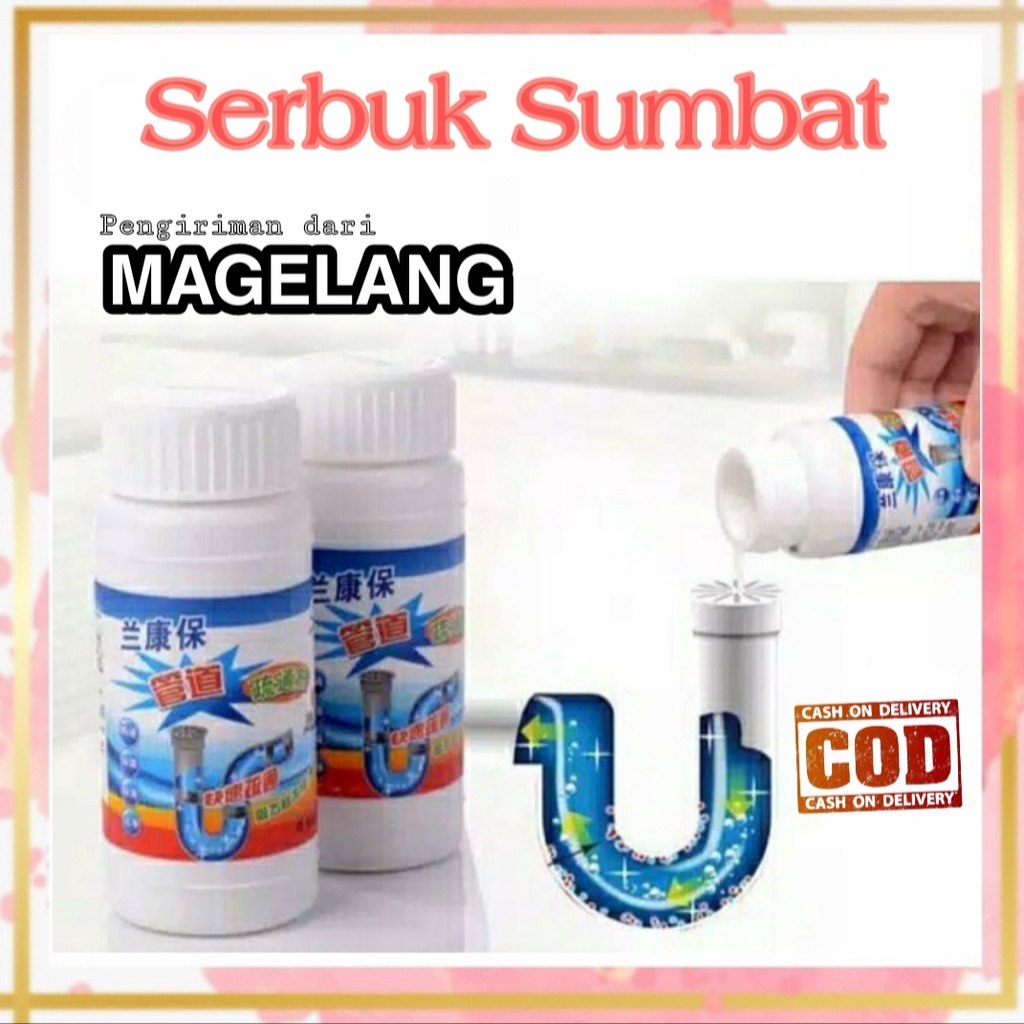 Anti-clog Powder Pipe Drain Cleaner Toilet Sink Clogged Blockage ...