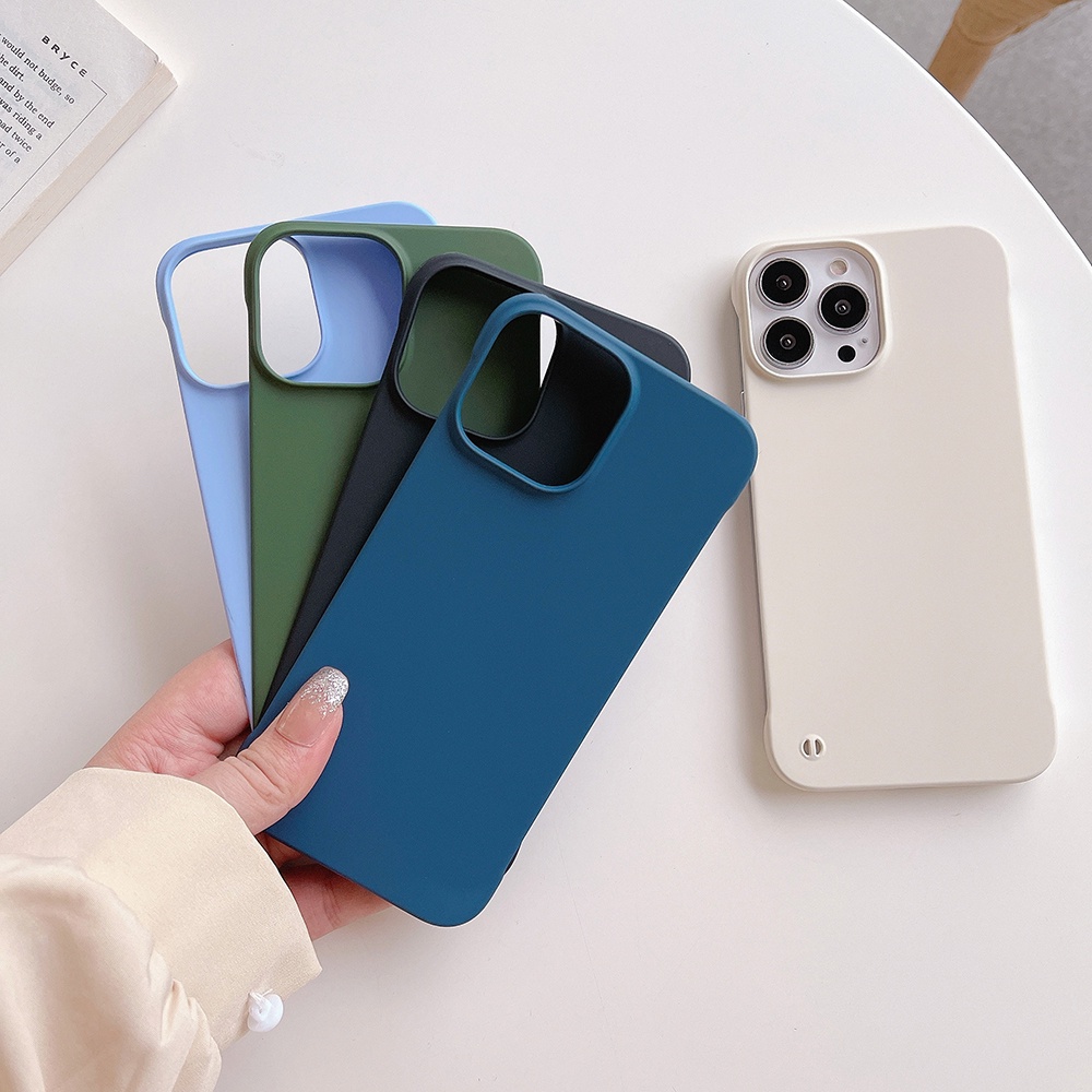 Slim Hard PC Frameless Phone Case For iPhone 15 14 13 12 Mini 11 Pro ...