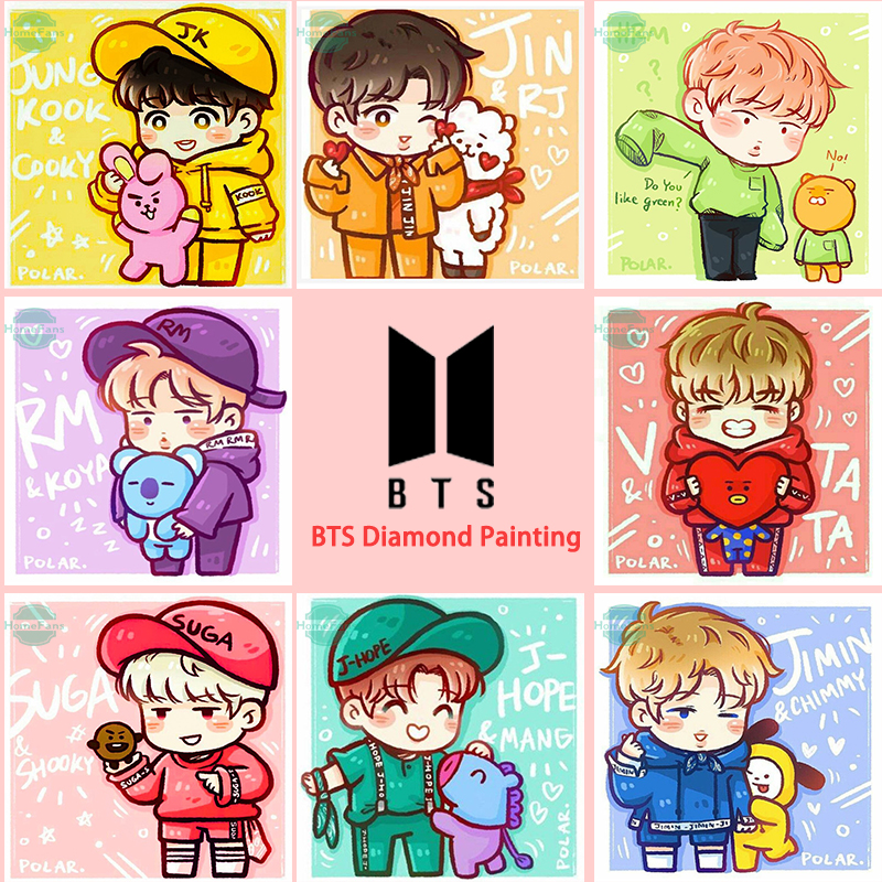 Little Paint] BTS Diamond Painting BTS 5D Diamond Painting Set