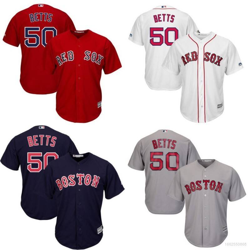 Women's Majestic Boston Red Sox #50 Mookie Betts Authentic White Home MLB  Jersey