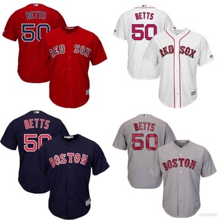 Women's Majestic Boston Red Sox #50 Mookie Betts Authentic White