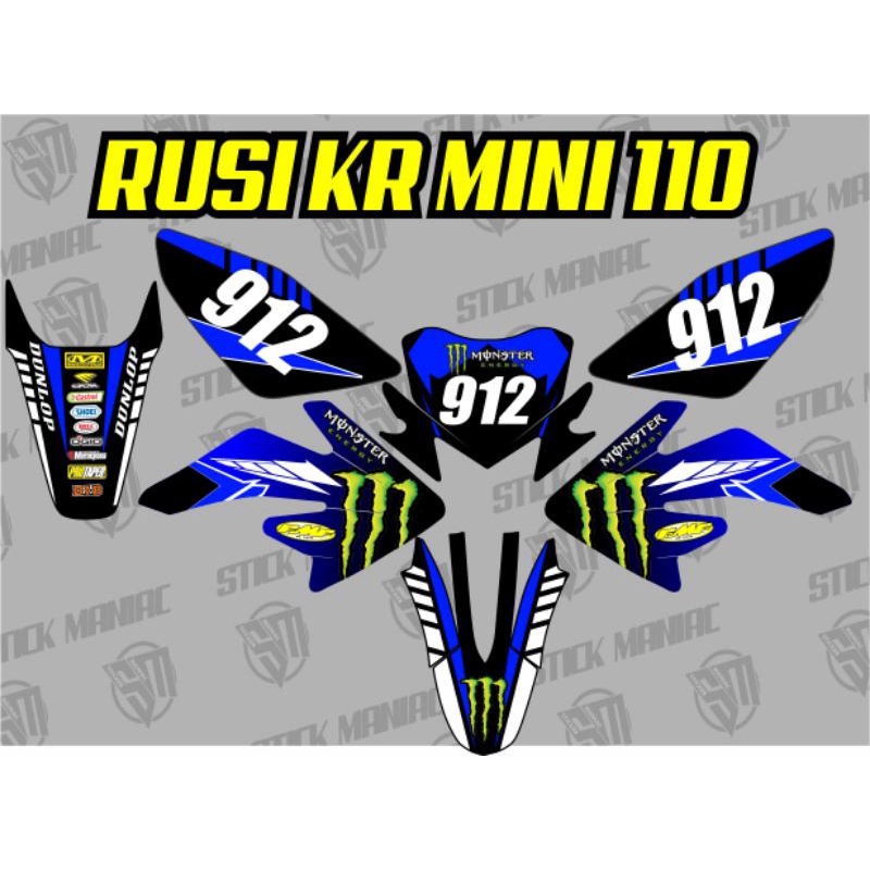 Rusi KR mini 110 full body decals | Shopee Philippines