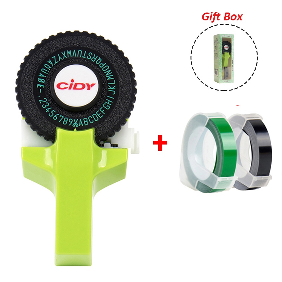 Multicolor CIDY Label Maker with FREE 2 TAPES (9mm x 3mtrs) Manual ...